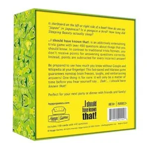 Hygge Games ... Debería haber sabido eso Trivia Game Green_2