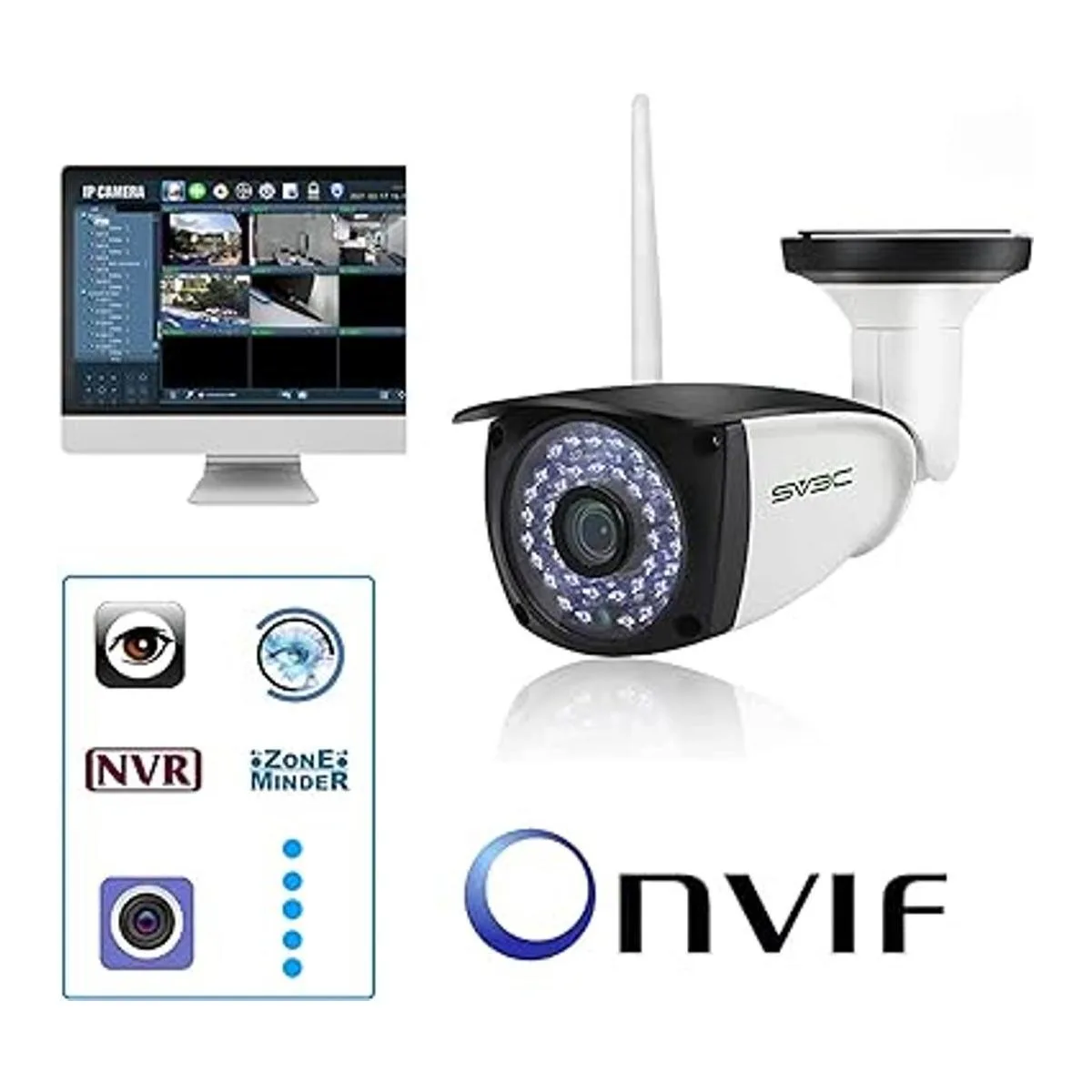 Cámara WiFi para exteriores SV3C 1080P ONVIF Conformance_6