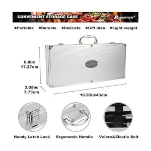 ROMANTICIST Juego de 20 herramientas de parrilla de_4