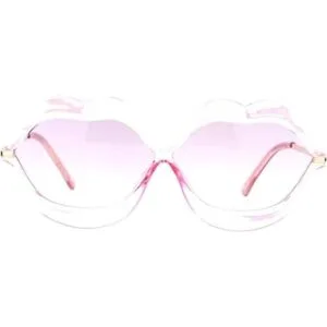 Linda forma de labios anteojos de sol labios beso mujer_2