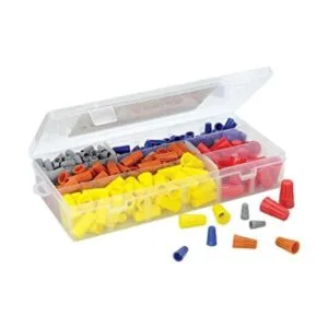 320 conectores de cable trenzado surtidos gris azul_1