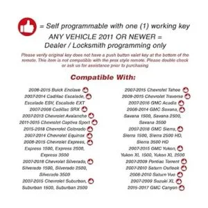 KeylessOption Alarma de mando a distancia para Chevy_4