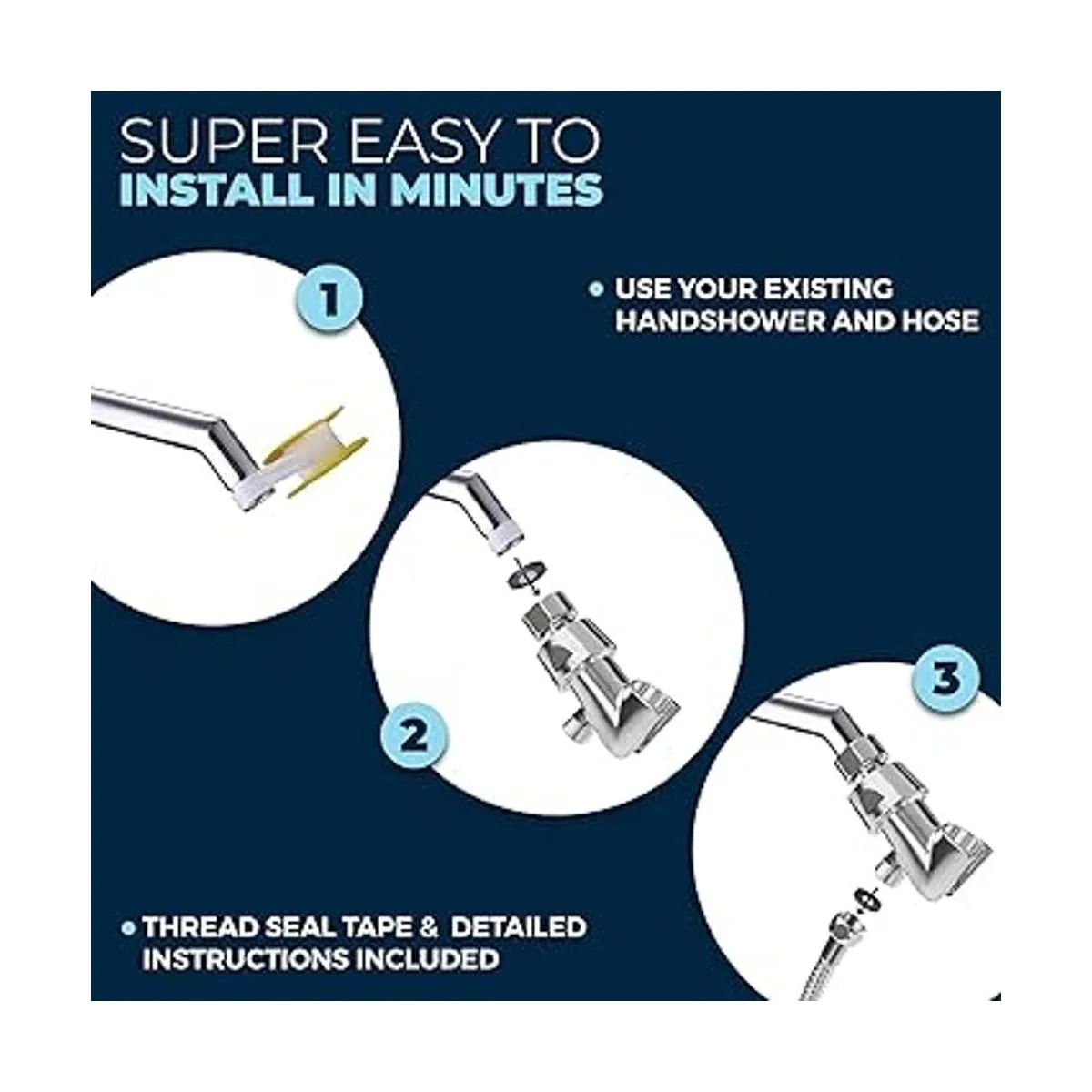 Soporte de cabezal de ducha de metal para cabezales de_6