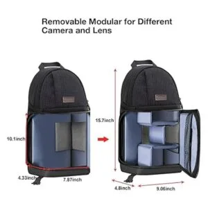 MOSISO Mochila para cámara con soporte para tripié e_5