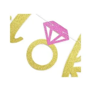 Banner con purpurina dorada de Last Fling Before the Ring_3