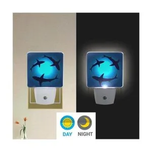 Naanle Juego de 2 luces LED flotantes de tiburón azul_2