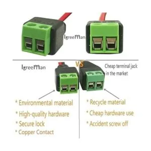 Igreeman 10 pares de cables de alimentación CC macho y_3