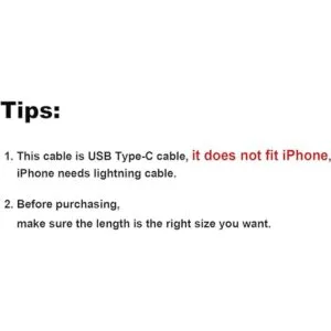 Cable micro USB a USB C de 6.6 pies cable trenzado USB C_4