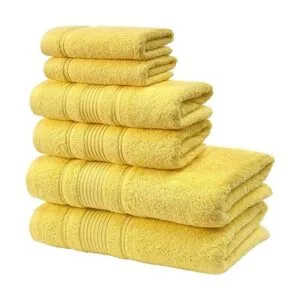 Qute Home Juego de 6 toallas de baño 100 algodón turco_5