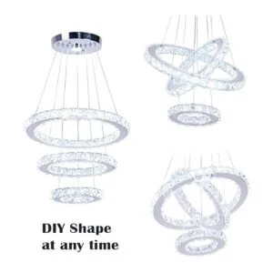 Lámparas de araña LED de cristal lámpara colgante moderna_2