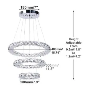 Lámparas de araña LED de cristal lámpara colgante moderna_3