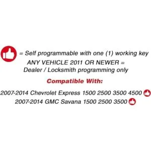KeylessOption Llave de coche de repuesto para Chevy_4