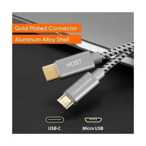 Cable micro USB a USB C de 3.3 pies cable trenzado USB C_2