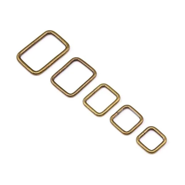 Swpeet 50 anillos rectangulares de metal surtidos de_2