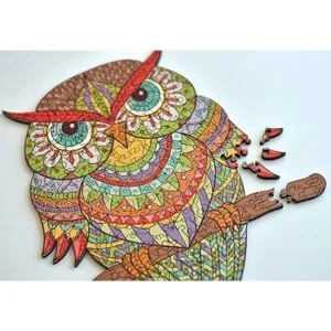 Rompecabezas de madera colorido búho HARTMAZE HM04_2
