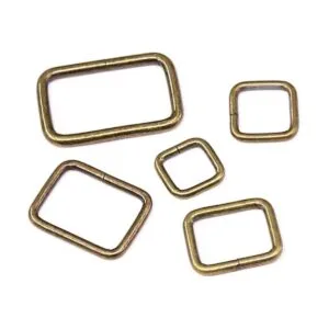 Swpeet 50 anillos rectangulares de metal surtidos de_5