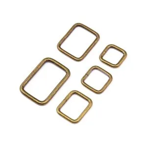 Swpeet 50 anillos rectangulares de metal surtidos de_4
