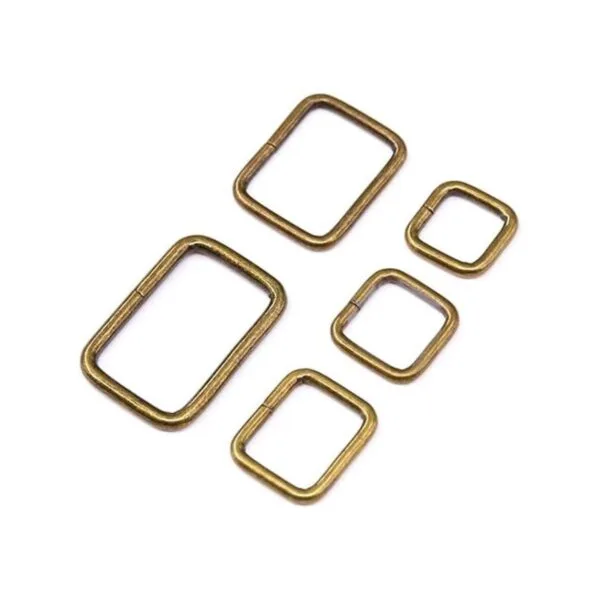 Swpeet 50 anillos rectangulares de metal surtidos de_4