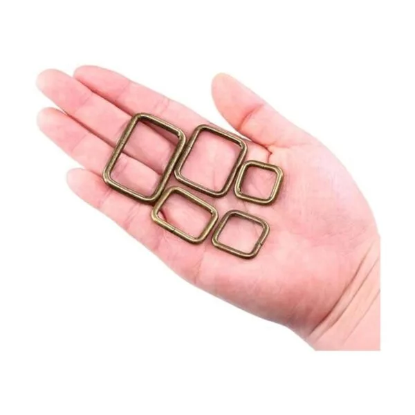 Swpeet 50 anillos rectangulares de metal surtidos de_3