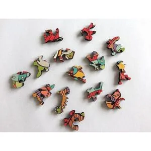 Rompecabezas de madera colorido búho HARTMAZE HM04_3