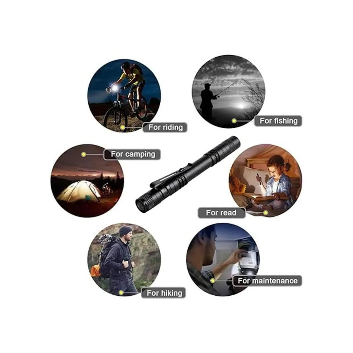 Tileon Linterna de bolígrafo 5 linternas LED con clip_3