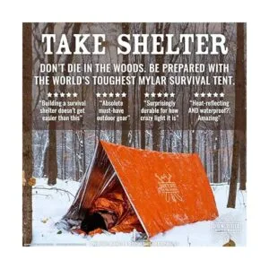 Tienda de campaña ultraligera de supervivencia para 2_2