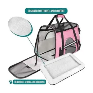 PetAmi Transportador de viaje para mascotas de cara suave_4