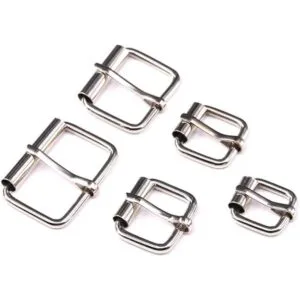 Swpeet 50 anillos surtidos de hebilla de metal plateado_6