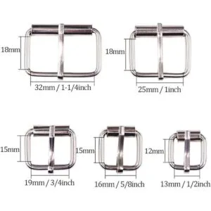 Swpeet 50 anillos surtidos de hebilla de metal plateado_2