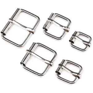 Swpeet 50 anillos surtidos de hebilla de metal plateado_1