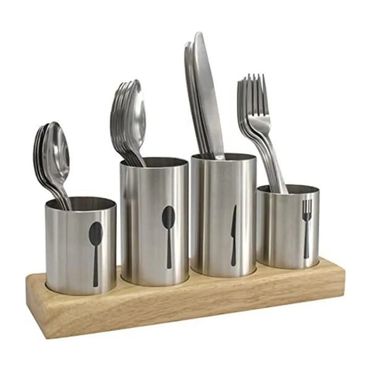 Sorbus Soporte para cubiertos con cesta para cucharas_1