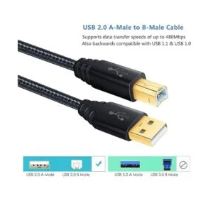 OKRAY Cable de impresora USB de 6 pies paquete de 2_5