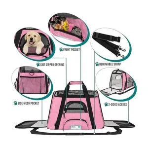 PetAmi Transportador de viaje para mascotas de cara suave_3