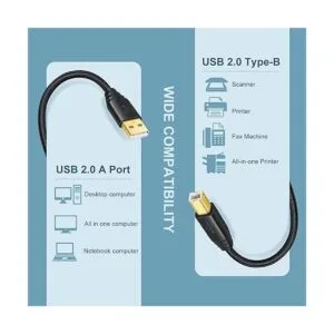 OKRAY Cable de impresora USB de 6 pies paquete de 2_6