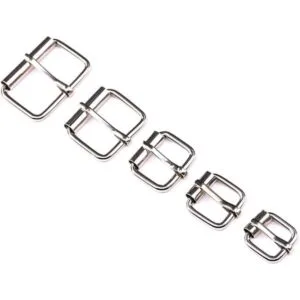 Swpeet 50 anillos surtidos de hebilla de metal plateado_3