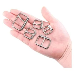Swpeet 50 anillos surtidos de hebilla de metal plateado_4