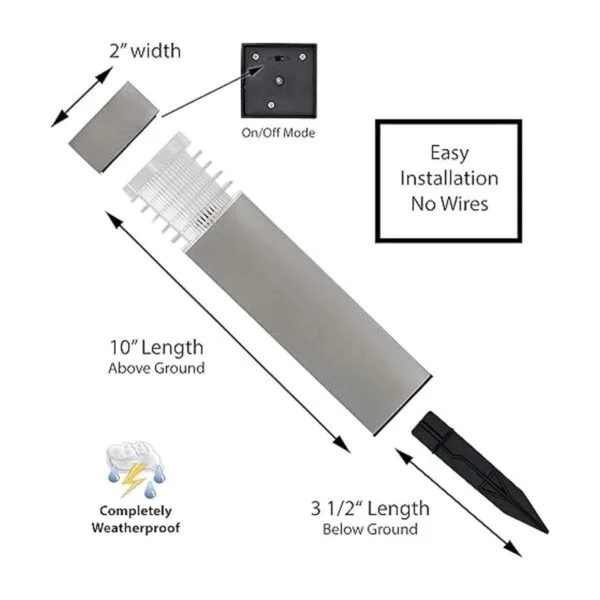 Morvat Luces solares LED para camino luces solares para_2