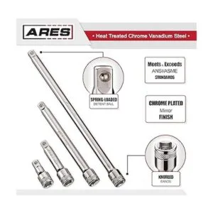 ARES 71270 Juego de accesorios de enchufe de 10 piezas_4