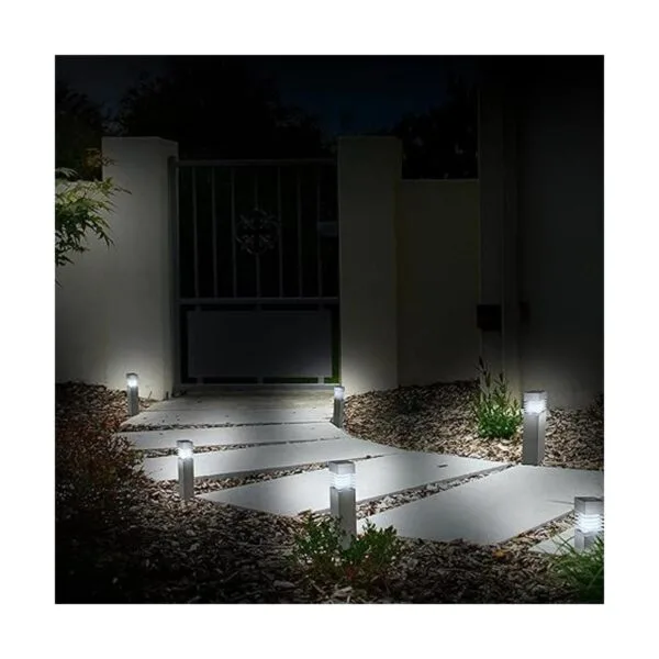 Morvat Luces solares LED para camino luces solares para_4