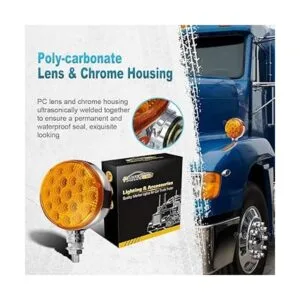 Partsam 2 luces LED redondas de doble cara para pedestal_2