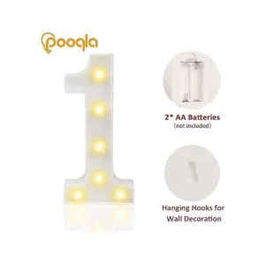 Ogrmar Letras y números decorativos con luces LED de_2