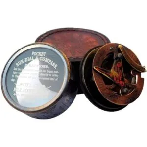 MERIDIAN NAUTICALS Brújula de latón con reloj solar de_1