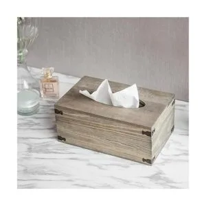 MyGift Cubierta de caja de pañuelos de madera gris_3