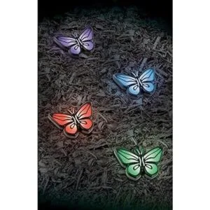 Ideaworks Juego de 4 luces LED de mariposa funciona con_5