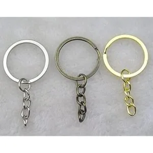 100 pcs Jewelry Making Key Ring con cadenas 25 mm metal_5
