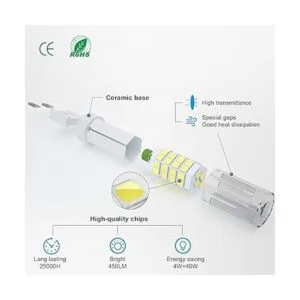 LED regulable G9 luz de día 4 W repuesto bombilla_5