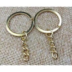 100 pcs Jewelry Making Key Ring con cadenas 25 mm metal_3