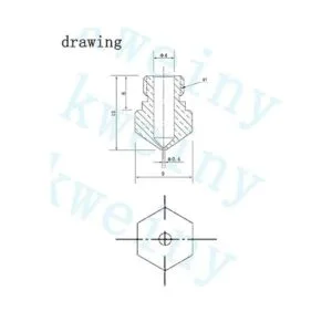 Kweiny Boquilla MK10 para impresora 3D herramientas de_4