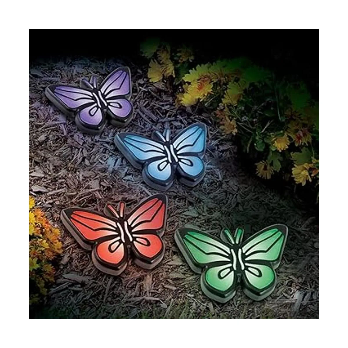 Ideaworks Juego de 4 luces LED de mariposa funciona con_4