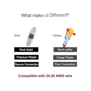 Brightfour Juego de 12 conectores de bajo voltaje I tap_2